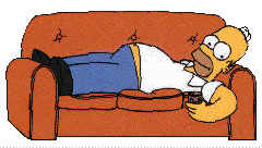 Homer on sofa
